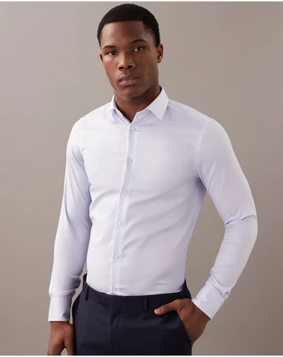 Calvin Klein - Stripe Slim Cotton Stretch Shirt