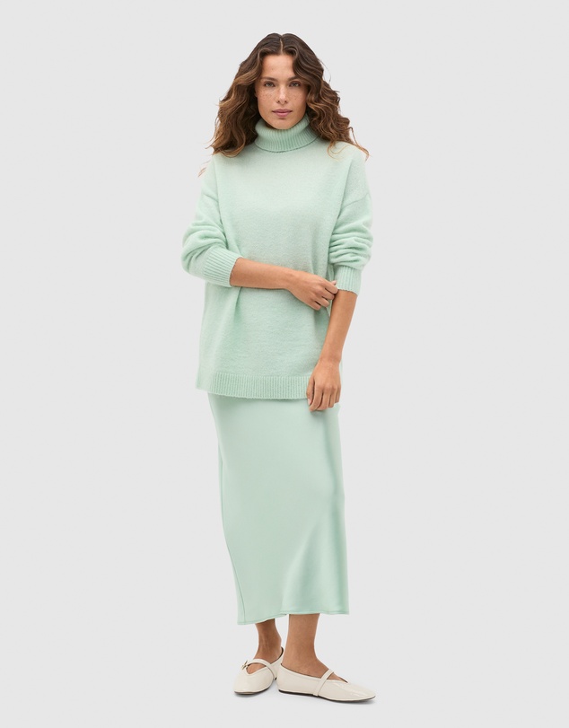 Seed Heritage - Satin Midi Slip Skirt