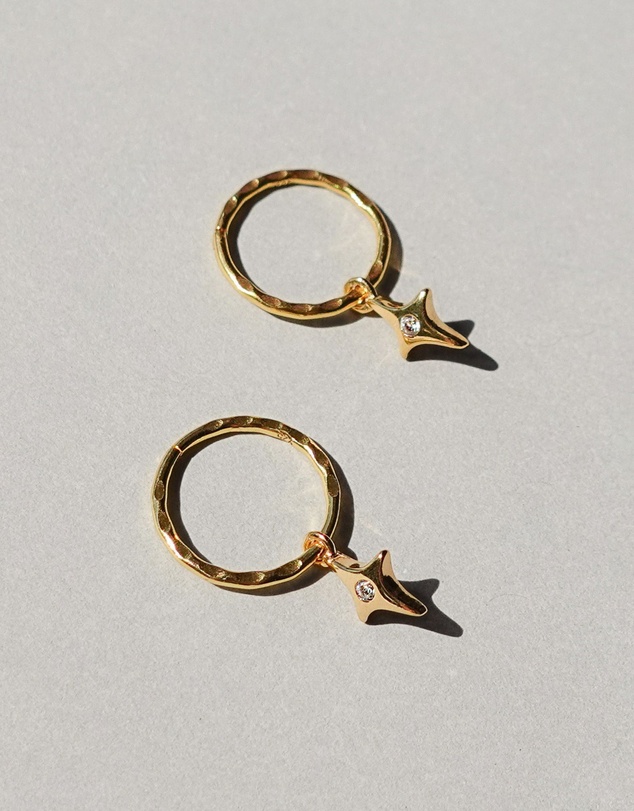 SAINT VALENTINE - Starburst Mini Hoops - Gold