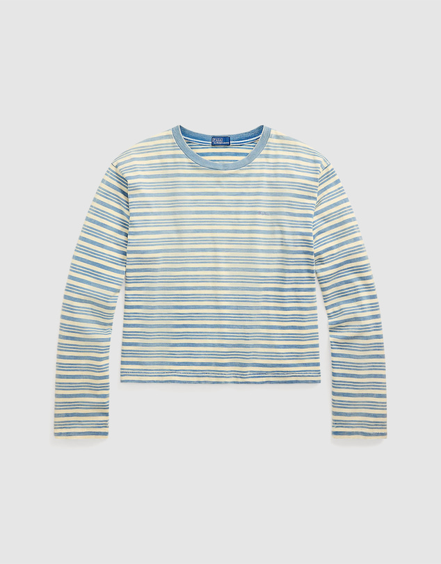 Polo Ralph Lauren - Striped Jersey Cropped Long-Sleeve Tee