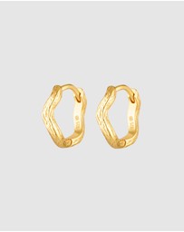 HOUSE OF SLANI - Dainty Wavy Ingrid Gold Hoops
