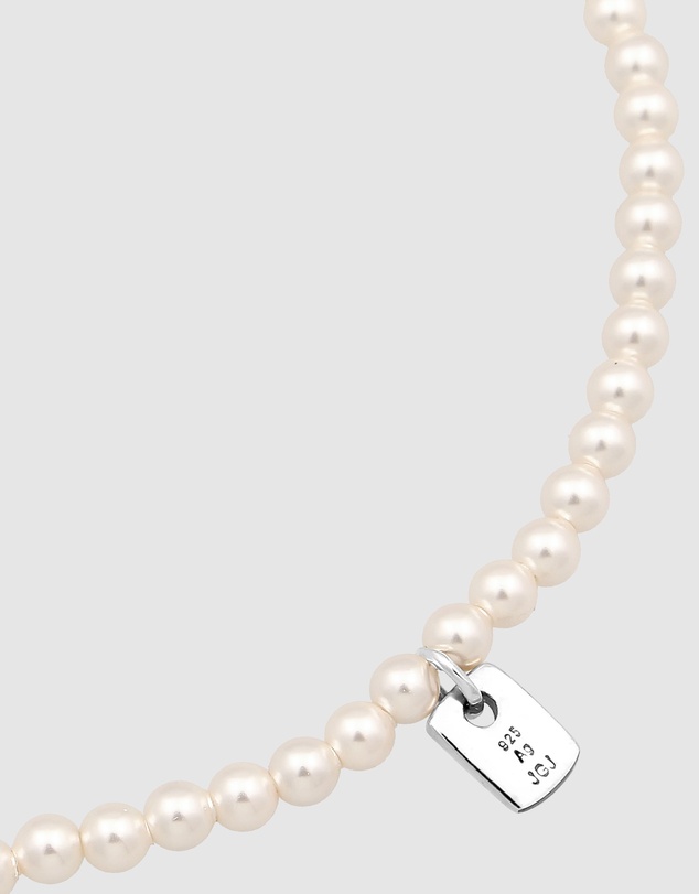 Kuzzoi - ICONIC EXCLUSIVE - Bracelet Male Beads Pearl 925 Sterling Silver