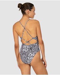 Baku Swimwear - Havana Deep V Neck One Piece Swimsuit