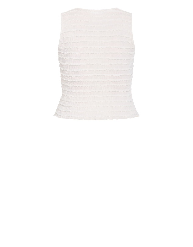 City Chic - Plus size Sheree Sleeveless Ruched Top - cream