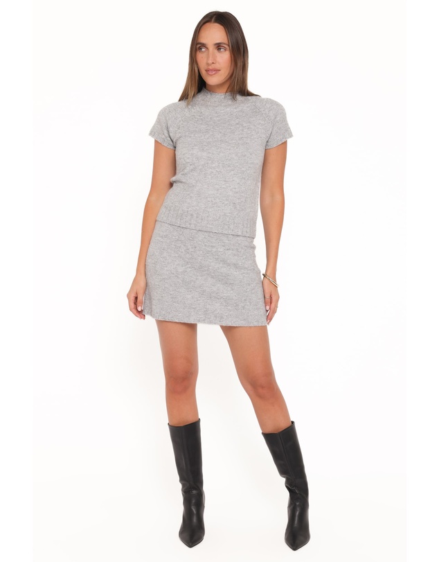 Petal & Pup - Edwards Knit Skirt Set - Grey