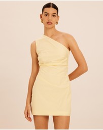 AERE - Shyla Cotton Tuck Detail Mini Dress