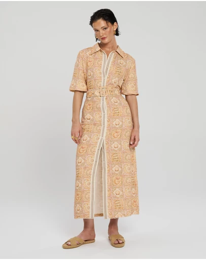 Winona - Morska Button Up Midi Dress