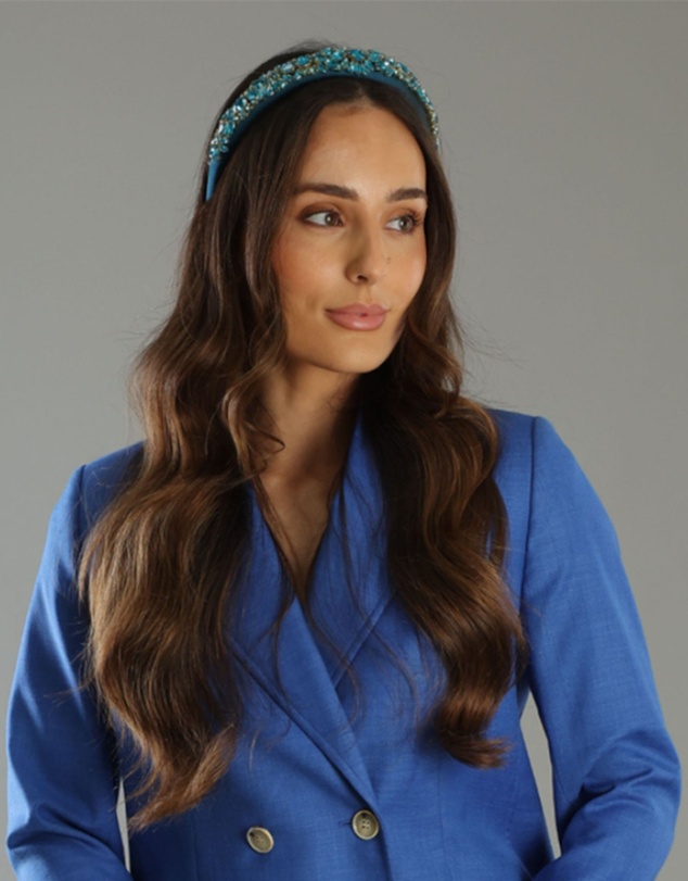 Morgan & Taylor - Elodie Headband in Teal Blue