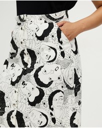 The Social Outfit - Li Phay A-Line Midi Skirt
