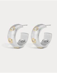Luv Aj - The Pave Georgia Ridged Hoops