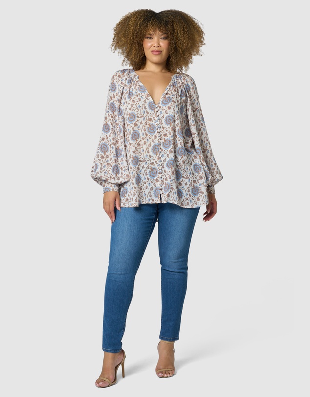 Something 4 Olivia - Bianca Print Blouse