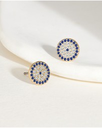 Mestige - Aura Evil Eye Earrings - 18K Gold Plated