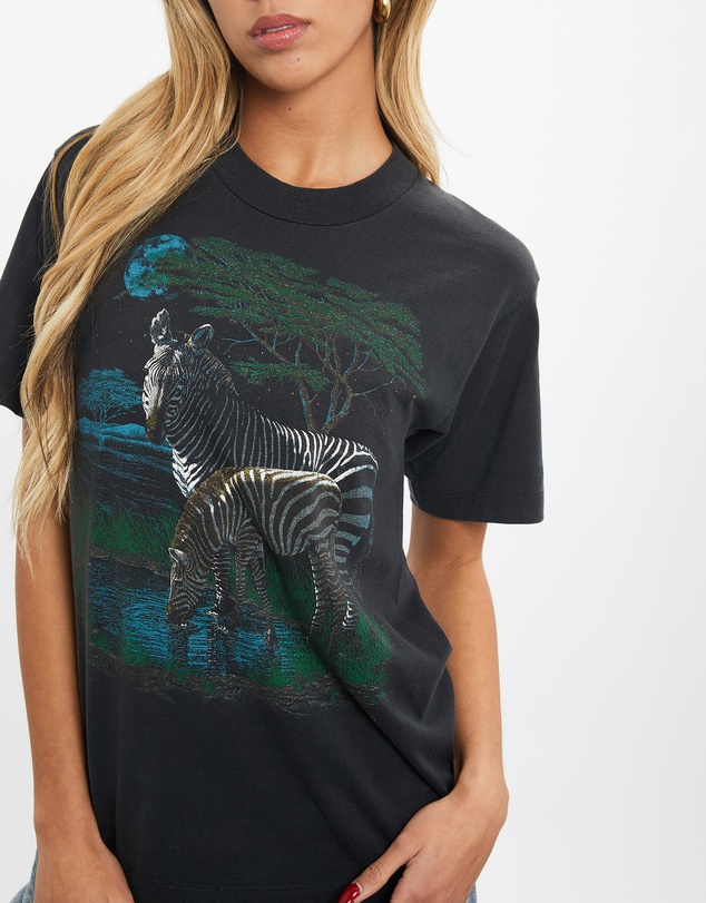 Vintage by The Real Deal - Pre Loved - 1990 Wildlife Zebra Tee