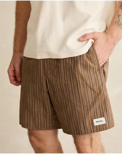 Rhythm - Seersucker Stripe Jam Shorts