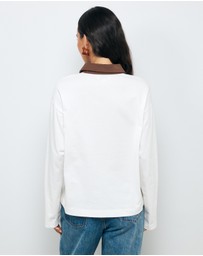 AERE - Rory Contrast Collar Polo