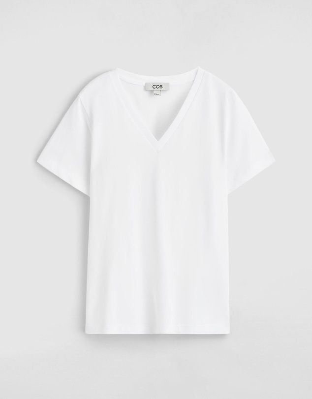 COS - Cotton V-Neck T-Shirt