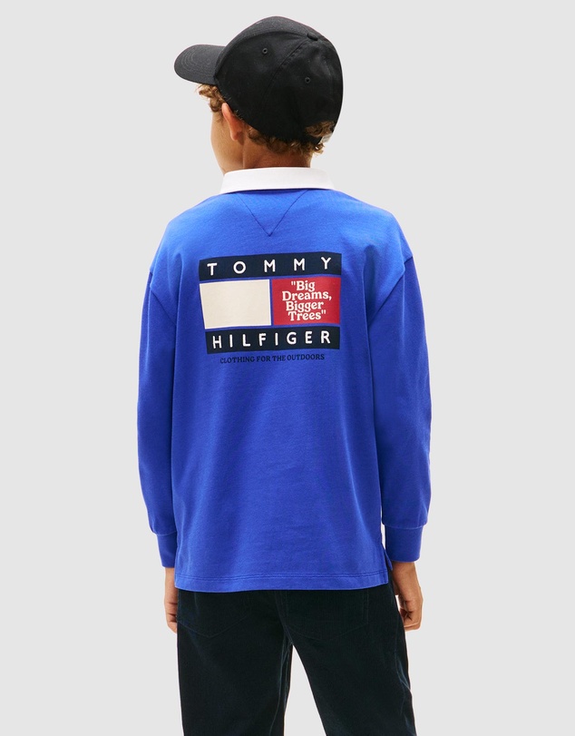 Tommy Hilfiger - Logo Embroidery Long Sleeve Polo Shirt - Kids