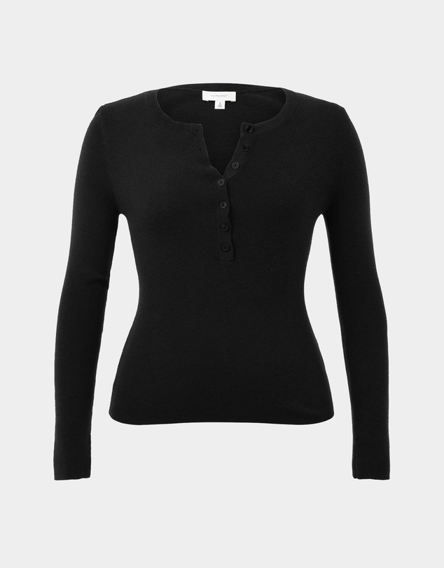Forcast - Henley Button Up Knit