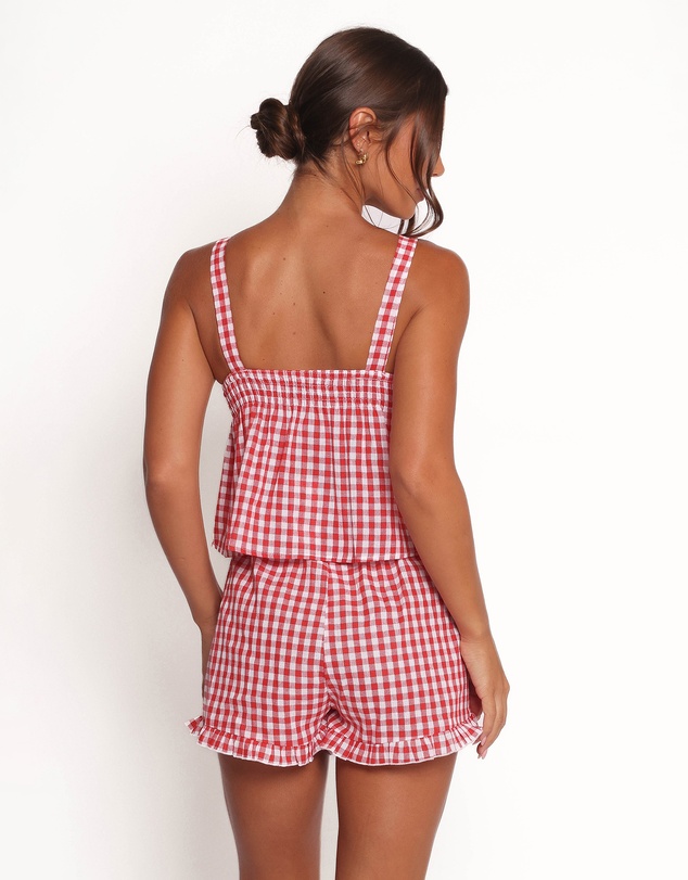 Petal & Pup - Isidore Gingham Short Set - Red