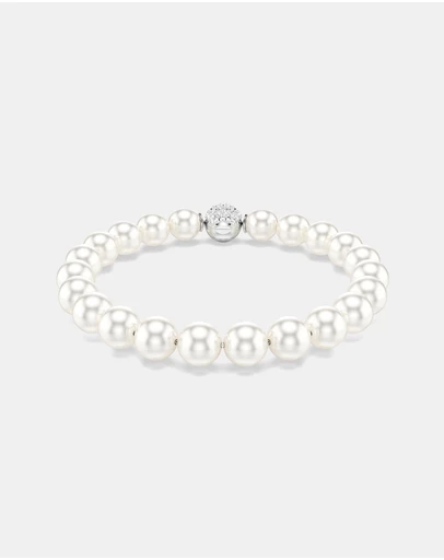Swarovski - Matrix Bracelet, Crystal Pearl, White, Rhodium Plated