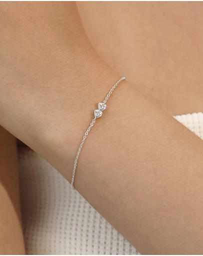 SAINT VALENTINE - Two Of A Kind Heart Bracelet - Silver