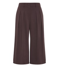 City Chic - Plus size Abbie Crop Pant - chocolate