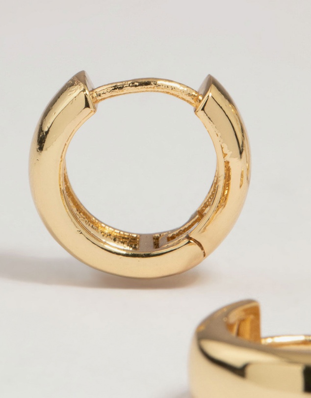 Lovisa - Gold Plated Brass Small & Medium Huggie Earrings 2-Pack