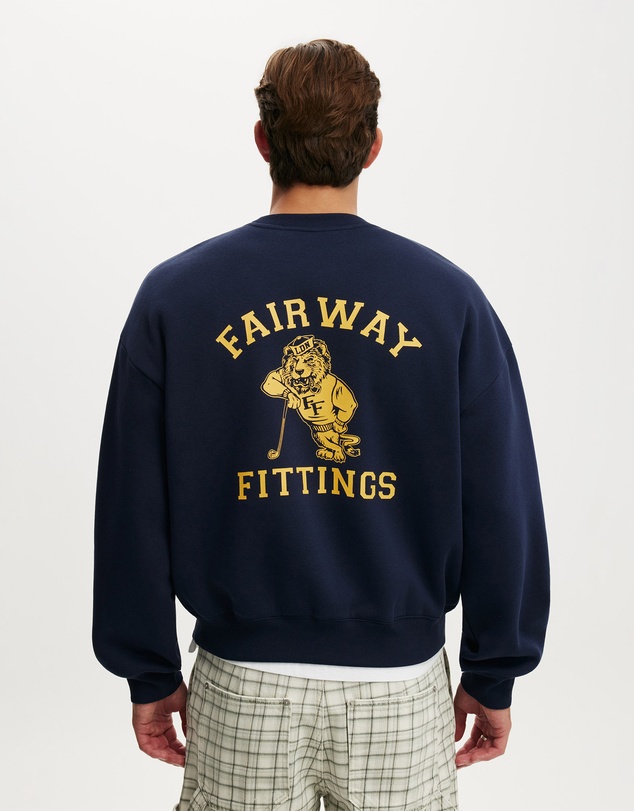 Cotton On - Relaxed Fit Graphic Crew Sweater