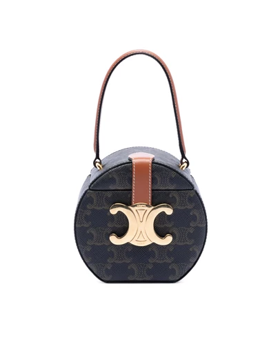 Pre-Loved by Azura Reborn - Pre-Loved Triomphe Coated Canvas Round Box Handbag