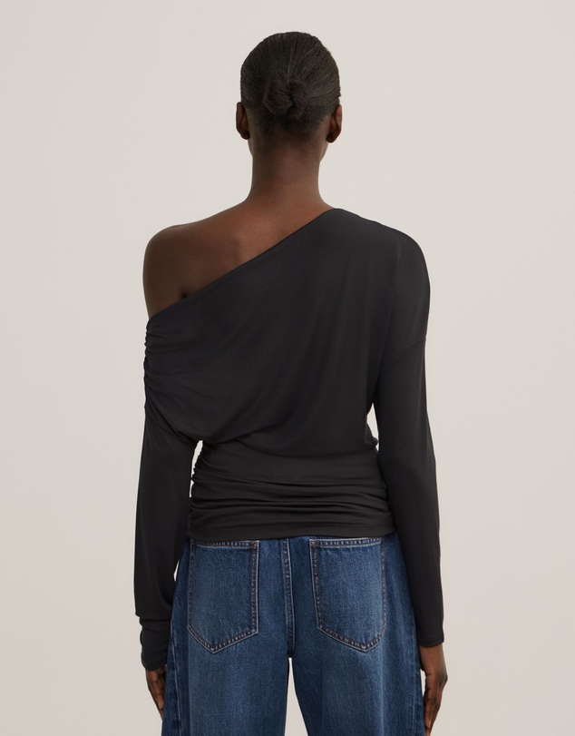 Witchery - Asymmetric Draped Long Sleeve Top
