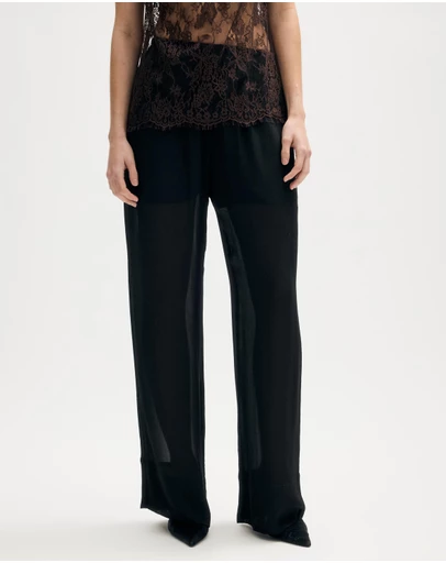Minima Esenciales - Callan Sheer Wide Leg Pants