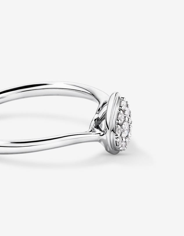 Michael Hill - 0.15 TW Diamond Pear-Shaped Promise Ring in Sterling Silver