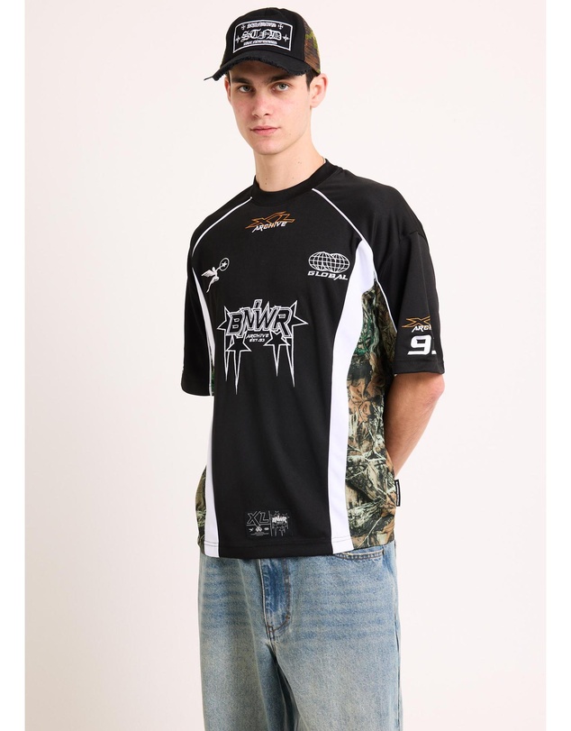 Black Noise White Rain - Xl Archive Jersey T-Shirt