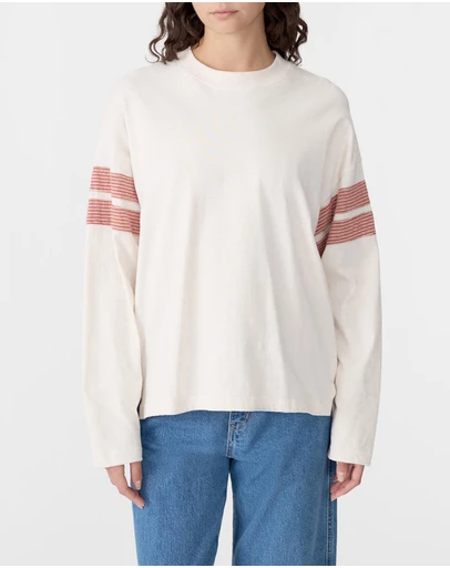 Bassike - Boxy Rib Insert LS T-Shirt