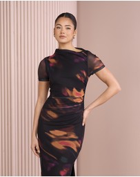 Azzurielle - Herta Ruched Maxi Dress