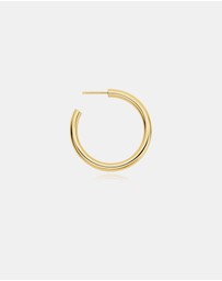 Ania Haie - Ania Haie Gold Classic Tube Oversized Hoop Earrings