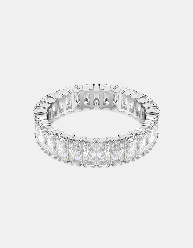 Swarovski - Matrix Ring, Baguette Cut, White, Silver-Tone Finish