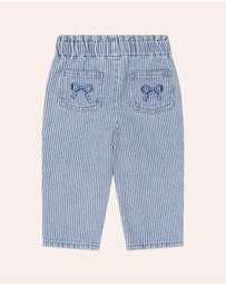 Huxbaby - Vintage Bow Paperbag Denim Pants - Babies-Teens