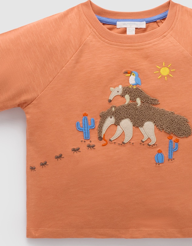 Purebaby - Anteater Oversized Tee -Kids-Babies