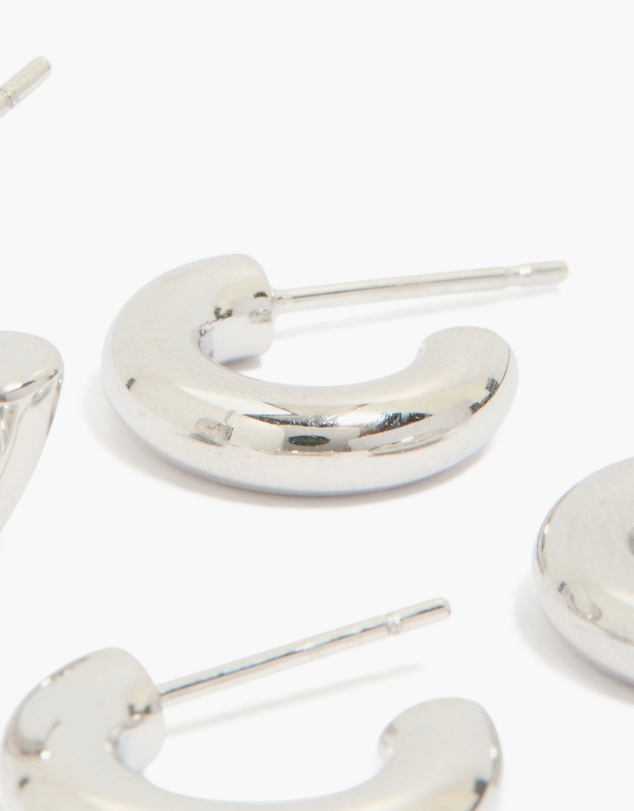 Lovisa - Waterproof Stainless Steel Multi-Sized Hoop Earrings 3-Pack