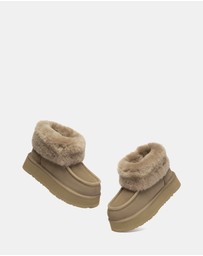 EVERAU - EverAU Ugg Loofee Cow Suede Upper UGG Boots