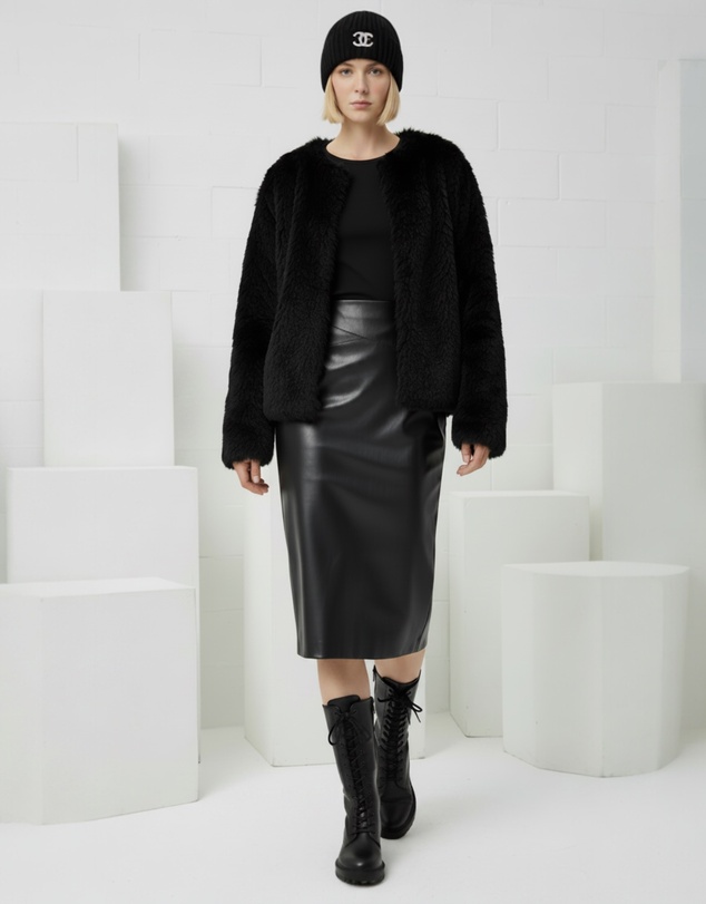 Mossée - Emma Leather Pencil Skirt