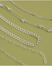 Najo - Marchioness Silver Chain Necklace (45cm+ext)