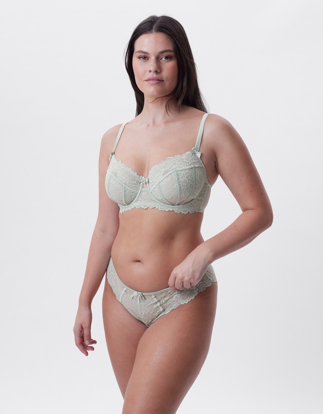 Bras N Things - Bethany Full Cup Underwire Bra - Light Green