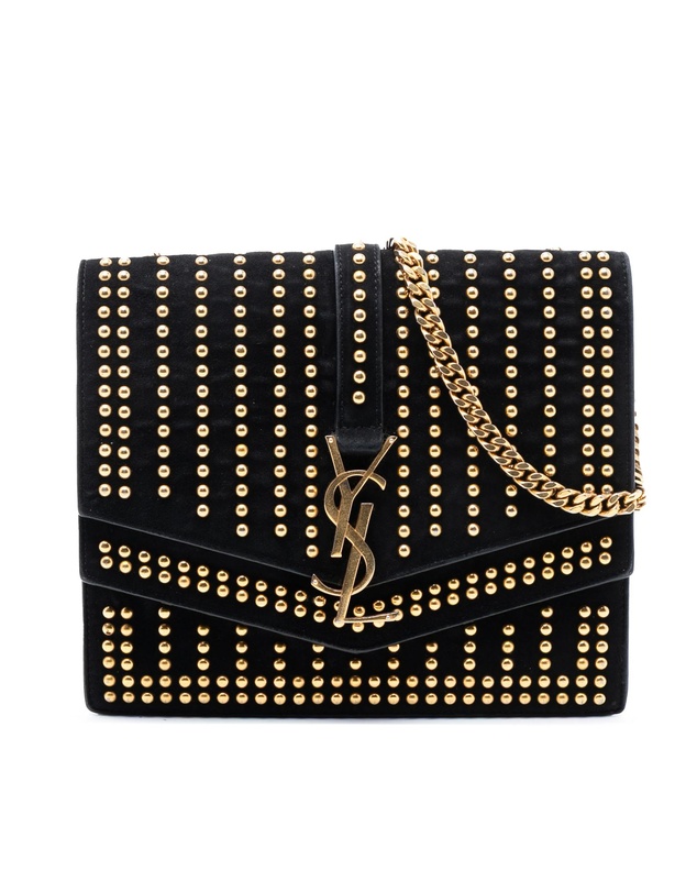 Pre-Loved by Azura Reborn - Pre-Loved Medium Studded Suede Monogram Sulpice Crossbody