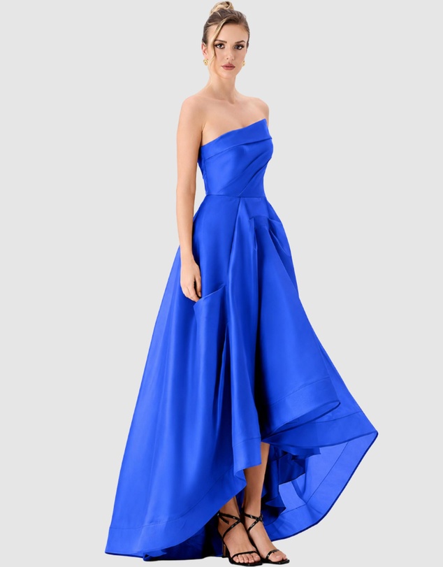 Bariano - Jeila Strapless Hi Lo Gown