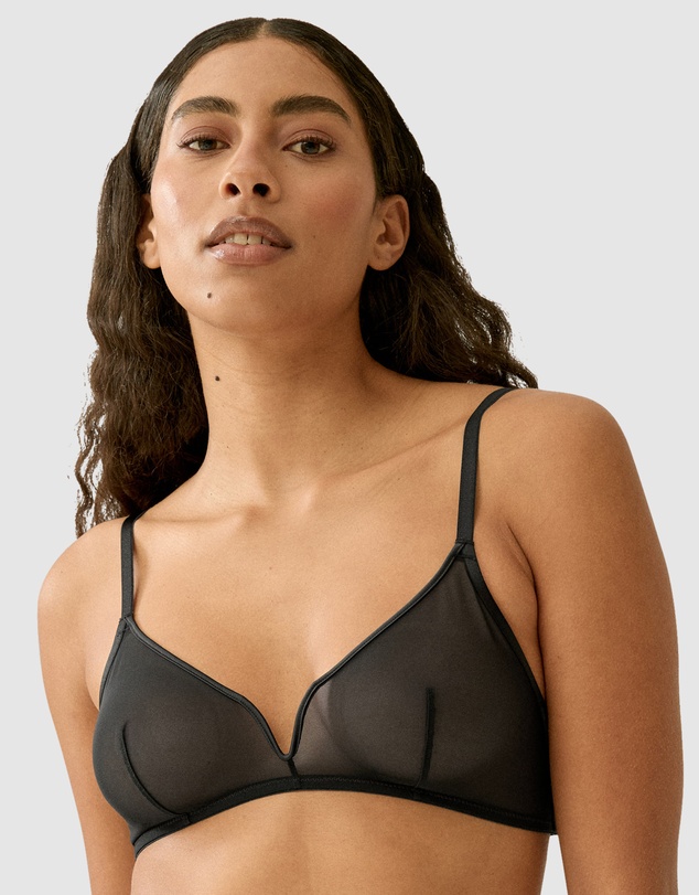 Naturana - Tuesday V Wire Unlined Sheer Mesh Bralette