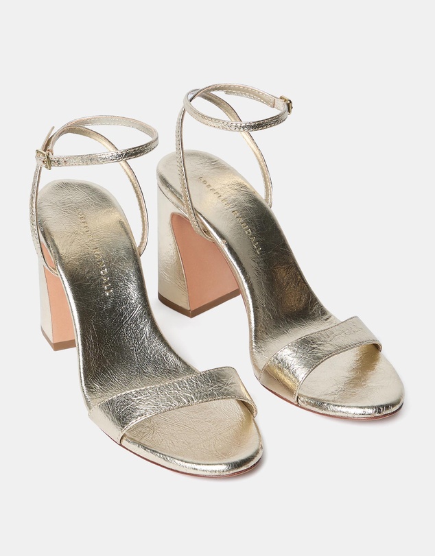 Loeffler Randall - Malia Curved Heel Simple Sandal With Ankle Wrap