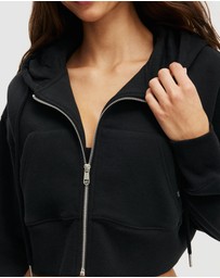Cotton On Body Active - Plush Boxy Cropped Zip Through