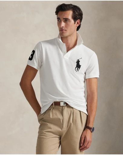 Polo Ralph Lauren - Custom Slim Fit Big Pony Mesh Polo Shirt
